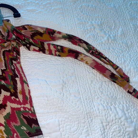 Zara Beaded Multicolor Wrap Mini Skirt - Picture 5 of 9